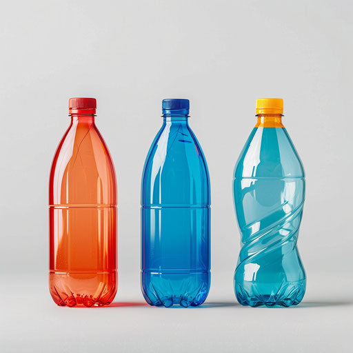 Realistic plastic bottle illustration on white background