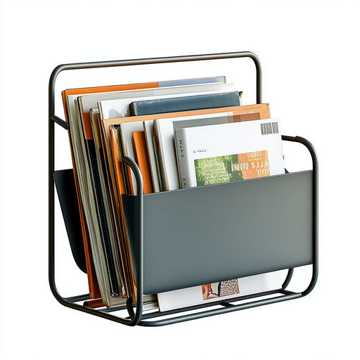 Realistic magazine rack clipart, high resolution