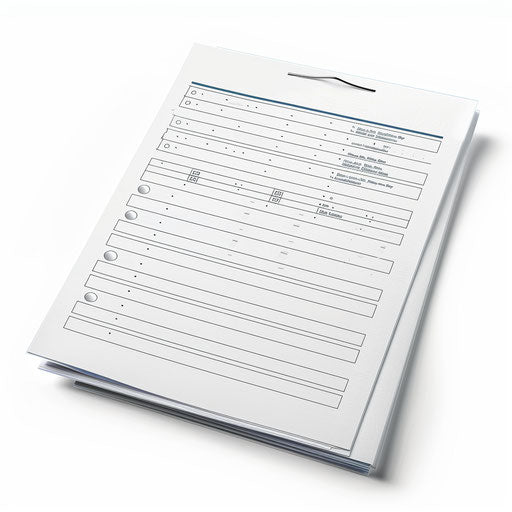 Realistic report card clipart on flat white background, strong contrast and soft shadows