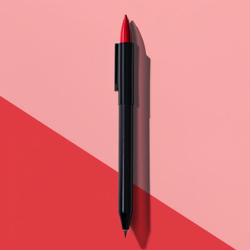 Marker clipart in photo realistic style with flat background