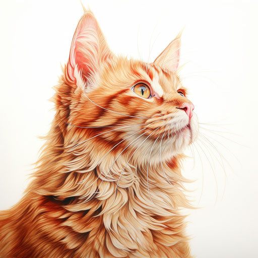 Ginger cat drawing