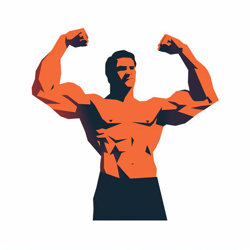 Minimalist illustration of strong clip on white background