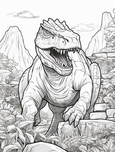 Dinosaur coloring pages for kids