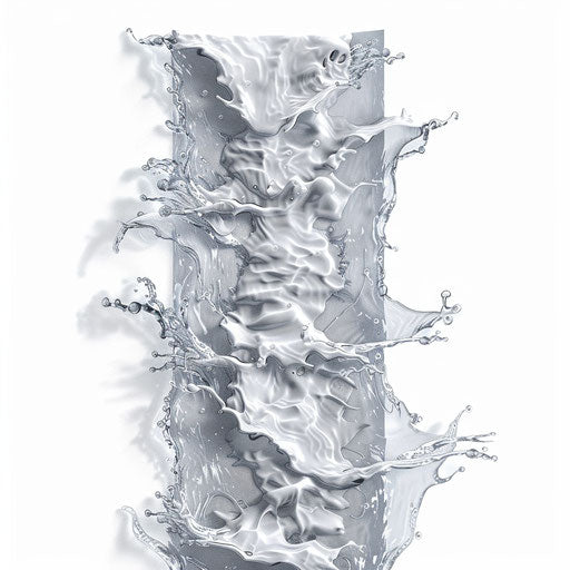 Sleek water tattoo artwork with cascading waterfall