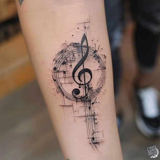 Music note tattoo