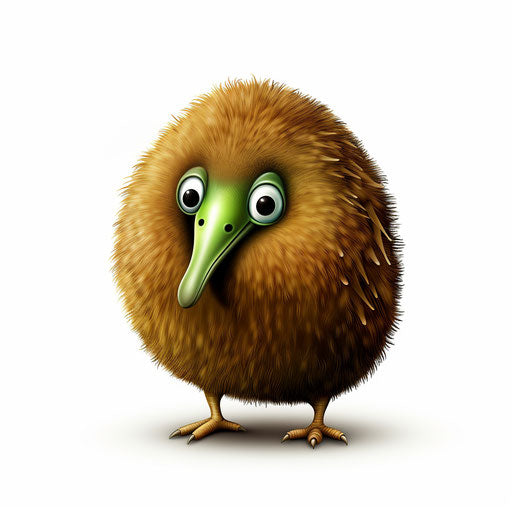 Artistic depiction of a kiwi in Chiaroscuro style