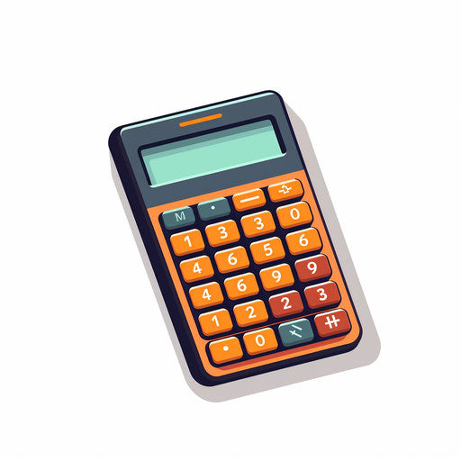 Calculator clipart in the minimalist style, on white background