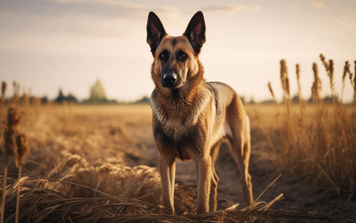 German shepherd dog in a field