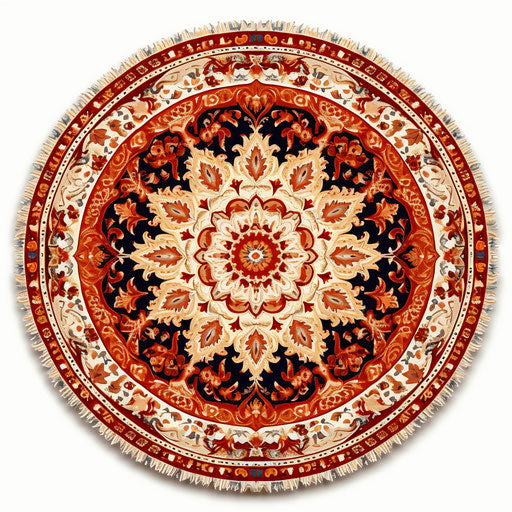 Carpet clipart in the style of Chiaroscuro Art, on white background