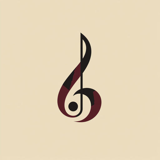 Inspiring music logo design featuring minimalist bass clef shape