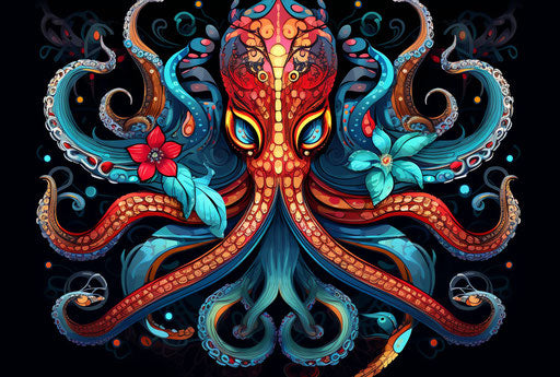Scientific illustration of an octopus