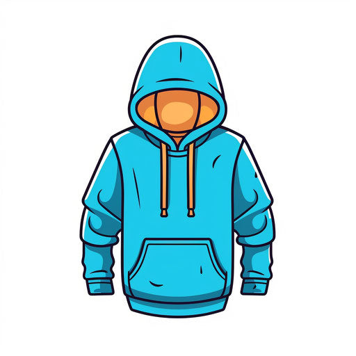 Hoodie clipart in Minimalist style on white background