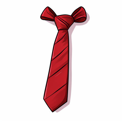 Necktie clipart in the Minimalist style, on white background
