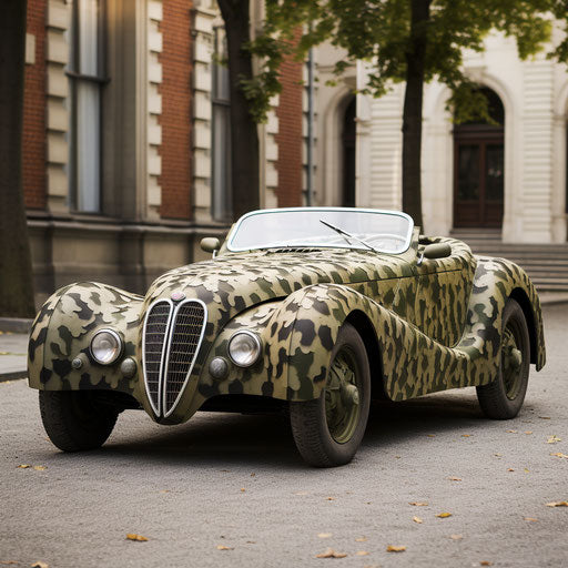 Classic camouflage two-seater Alfa Romeo