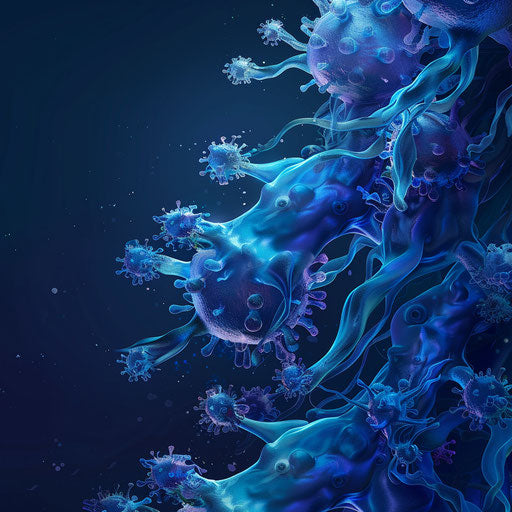 Realistic germs with subtle blur and high definition