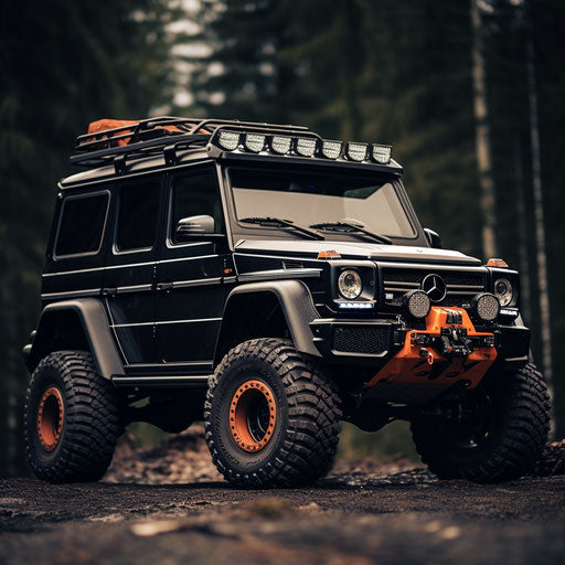 Classic off-road vehicle with fat tires