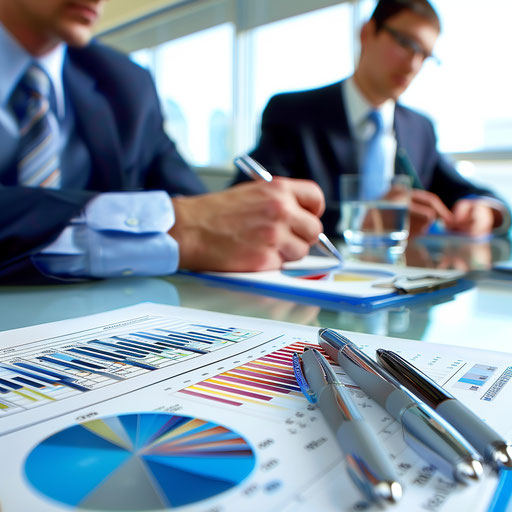 Intense credit analysis meeting