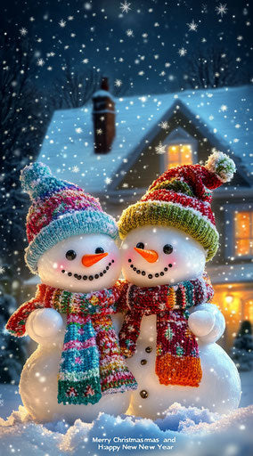 Editable Merry Christmas And Happy New Year Caricature Clipart for Custom Designs