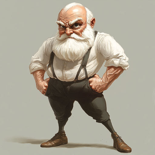 Humorous caricature of a clipart of Victor Hugo with human characteristics