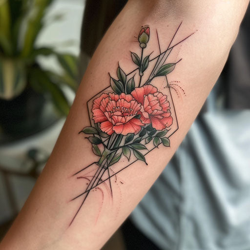 Carnation Tattoo Design Kit