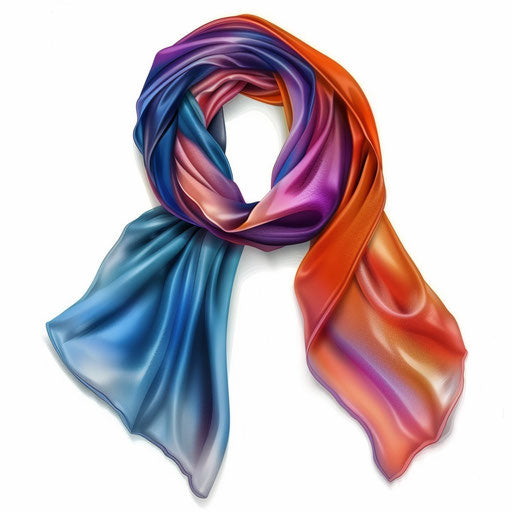 Scarf clipart in photo realistic style with flat white background