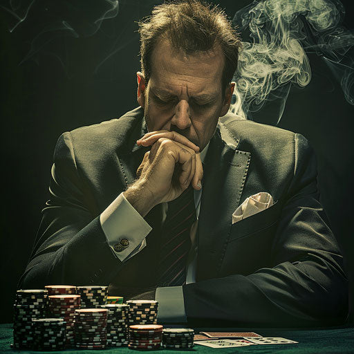 Businessman in high-stakes poker game