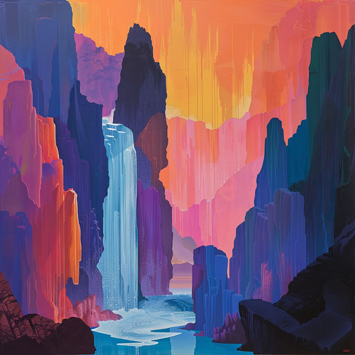 Sticky Waterfall, Thailand, bold color palette