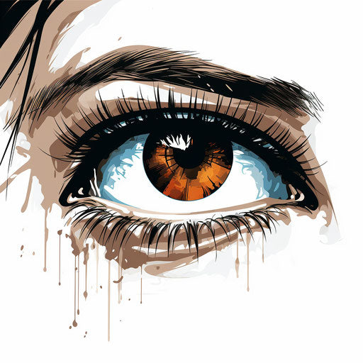 Focus clipart in the style of Chiaroscuro Art, on a white background