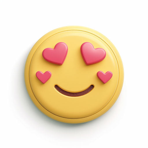 Emoji 'like' with heart-shaped eyes and a tiny smile