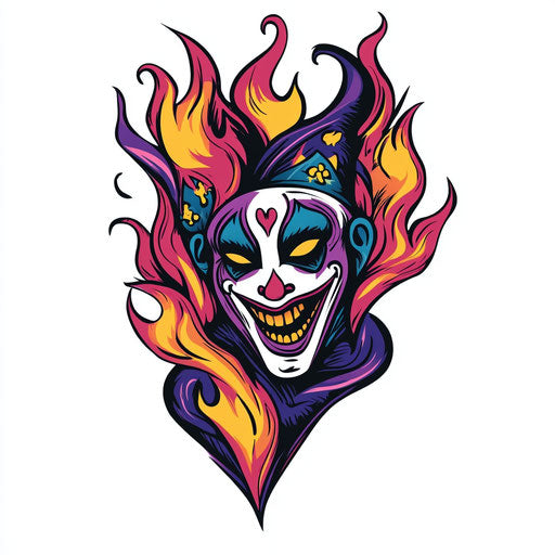 Joker Card Tattoo Tattoo Design Set