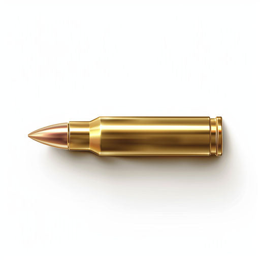 Realistic bullet clipart on white background with shadows