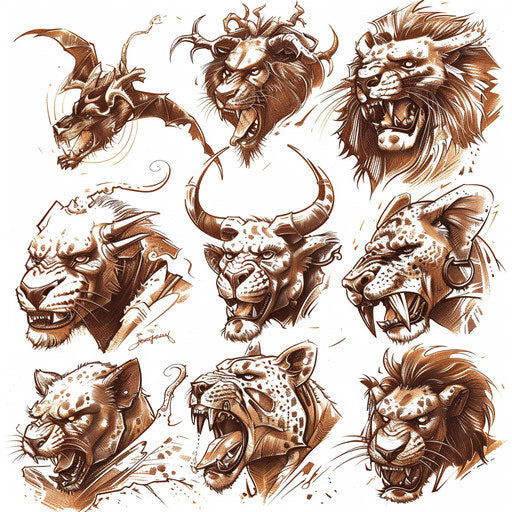 African Tattoo Sketch Collection