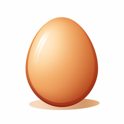 Minimalist egg clipart on white background