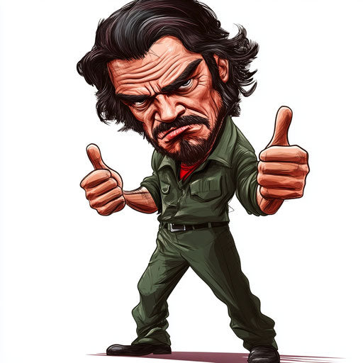 Captivating Che Guevara Caricature Clipart for Social Media