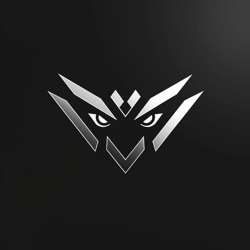 Bold logo with high contrast black and white design