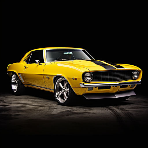 Bright yellow Chevrolet Camaro classic car