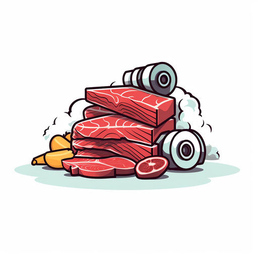 Minimalist-style protein illustration on white background