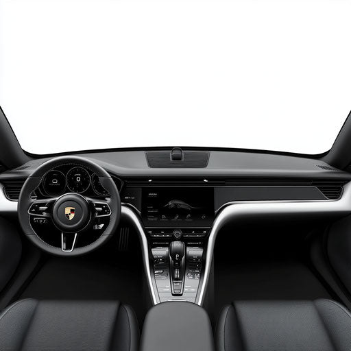 3D Car Dashboard on flat white background