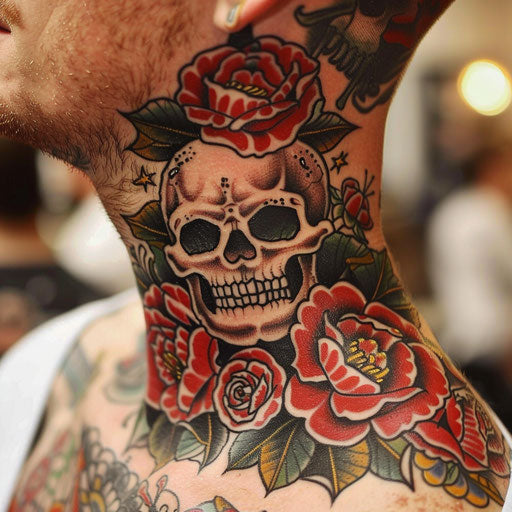 Radiant Neck Tattoos For Men Tattoo Art Set