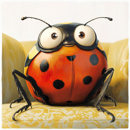 Engaging Ladybug Caricature Clipart for Creative Projects