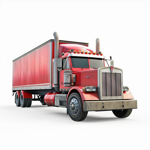 Photo-realistic transportation clipart on flat white background