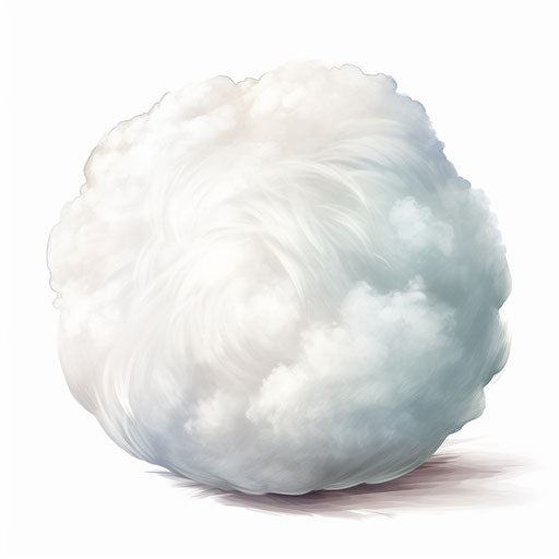 Snowball clipart in the style of Oil painting, on white background