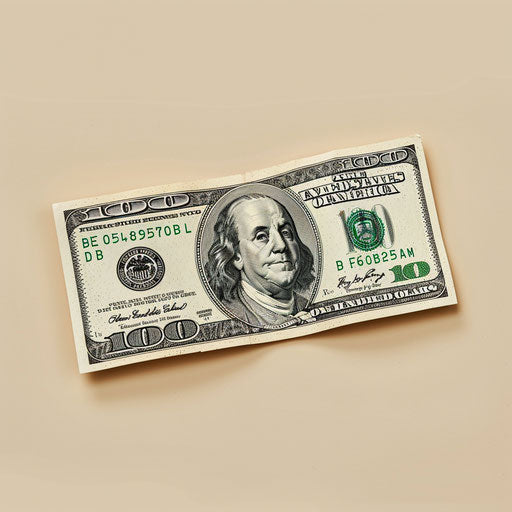 Dollar clipart on cream background with muted tones