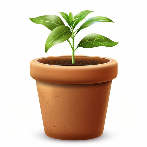 Realistic pot illustration on flat white background