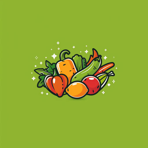 Healthy farm logo with fresh vegetable designs
