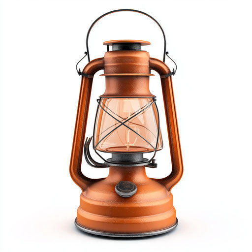 Realistic camping lantern clipart, high resolution