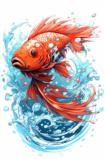 Koi Fish Tattoo Design Set