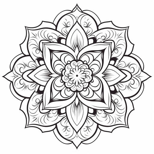 Black and white mandala, Indian motifs, cultural symbolism