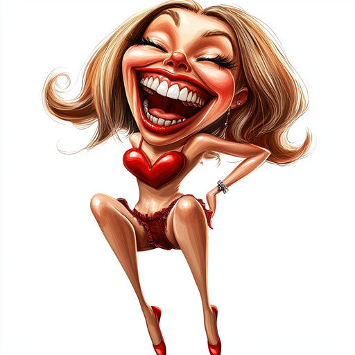 Humorous caricature of a love caricature clipart