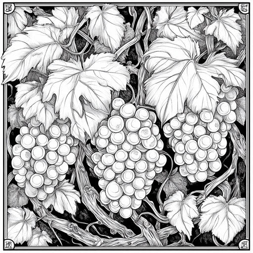 Magical grapes in an enchanted forest